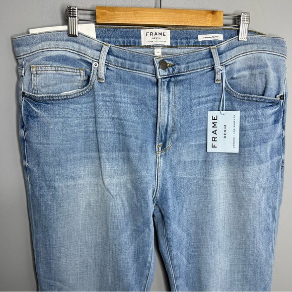 FRAME Men’s Light Wash L’Homme Skinny Denim Jeans - Picture 3 of 8